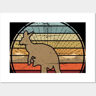 Kangaroo Sunset Posters and Art